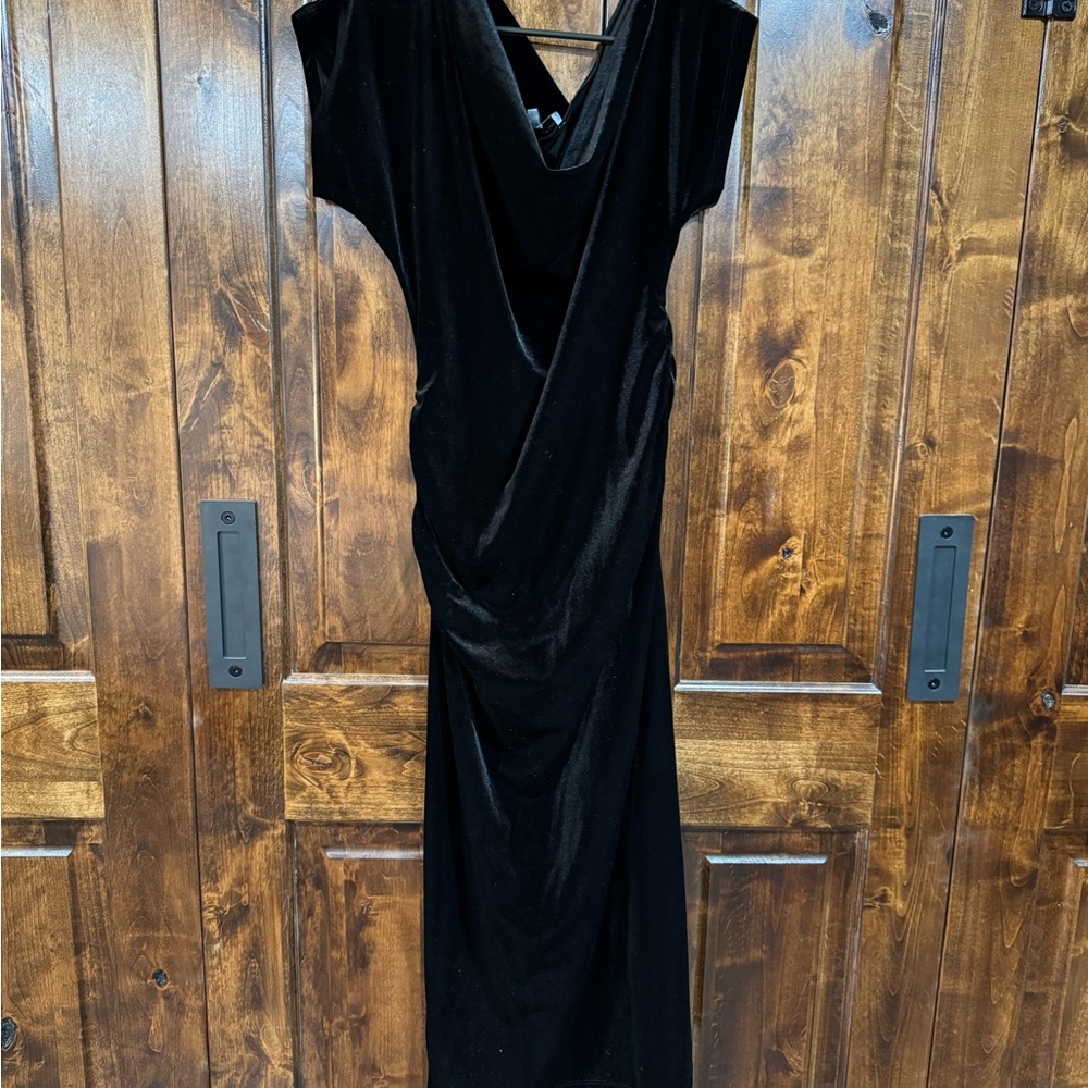 Elegant Black Velvet Dress